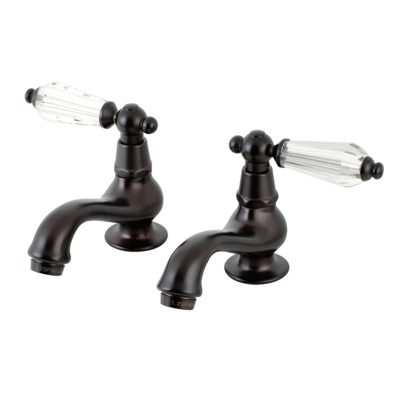 Kingston Brass Wilshire Two-Handle Deck Mount Basin Tap Faucet, Oil Rubbed Bronze