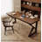 Solid Wood Writing Desk with Drawers-110161284