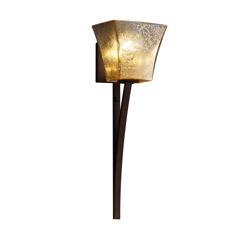 Windham LED Wallchiere, Dark Bronze, Mercury Glass