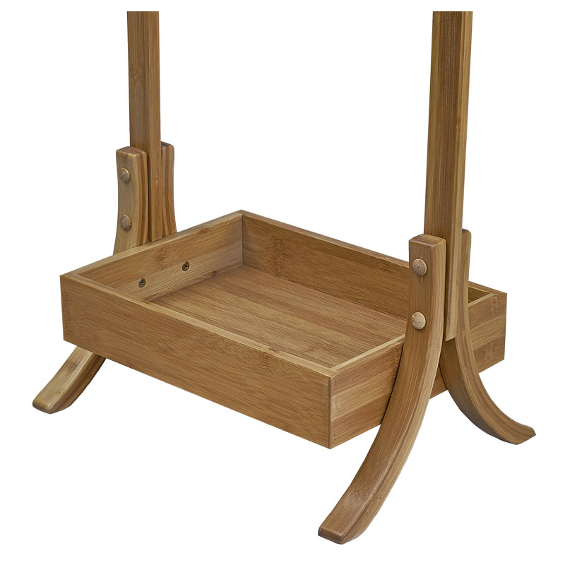 Porte-serviettes sur pied en bambou spa