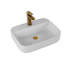 Lavabo de salle de bain moderne en céramique blanche - Design polyvalent et fonctionnel, ultrabrillant, idéal pour les comptoirs