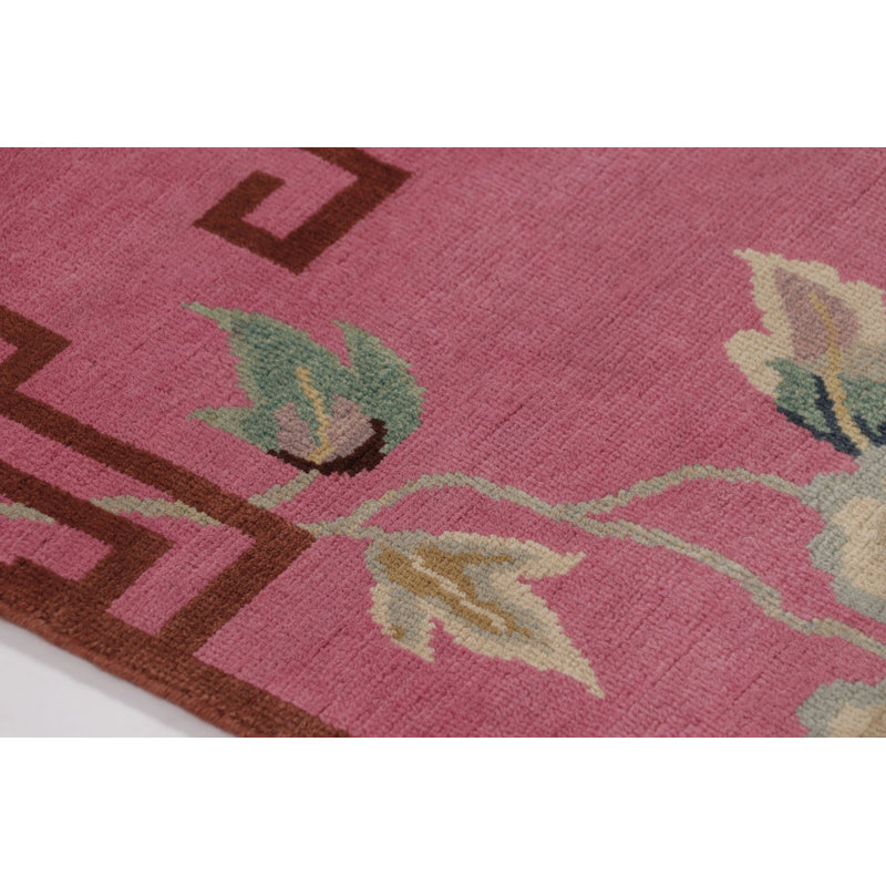 Art Deco One-of-a-Kind 3'0X3'1 Hand Knotted Area Rug
