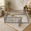 Structure de lit pour grand lit en bois avec clôture et porte-1123516480-1123516474