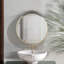 80CM Round Embossed Retro Wall Mirror For Bedroom Living Room