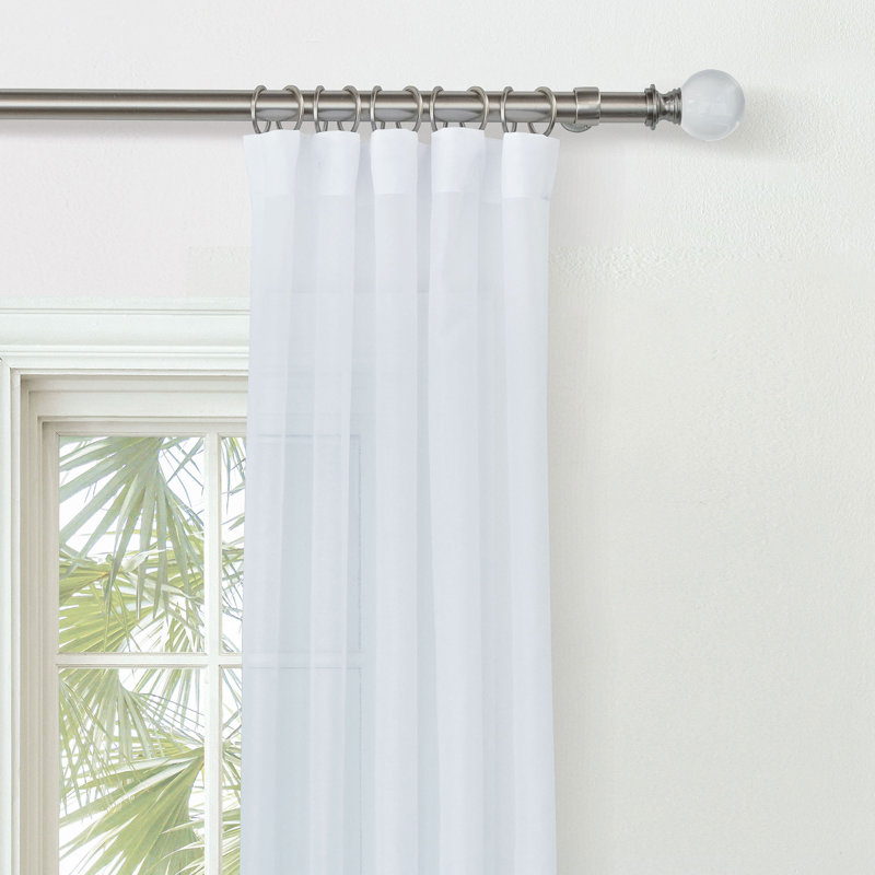 Sway Sheer Curtain, Ivory, 48" W x 84" L