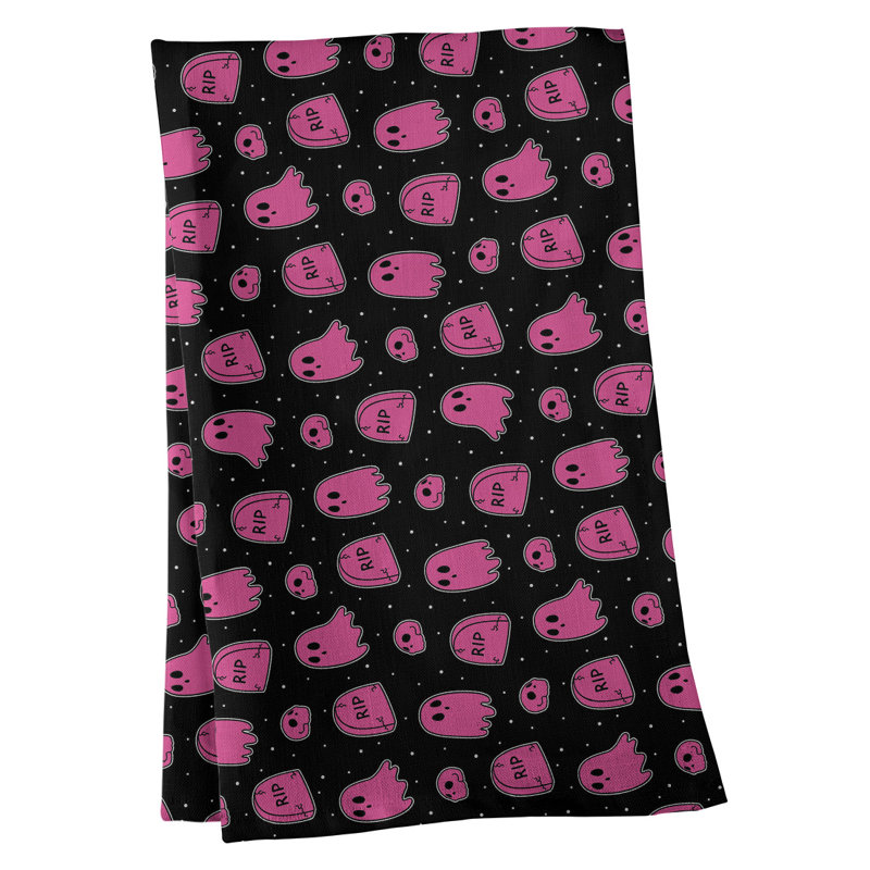 Mcguinness Tea Towel Kitchen Towel, Poly Twill, Pink