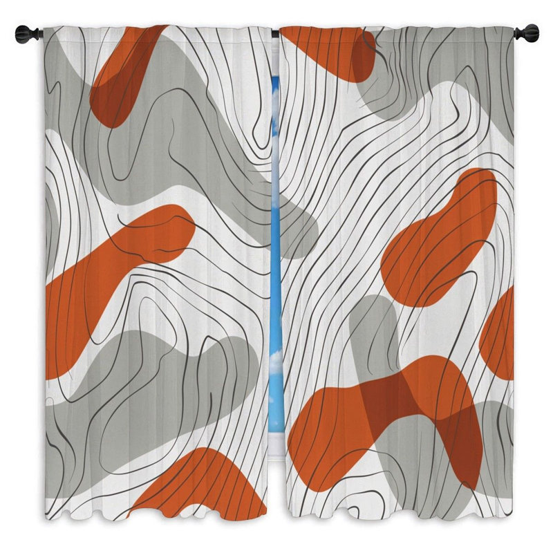 Stracy Polyester Room Darkening Curtain Pair, 56" W x 78" L