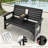 Hdpe All Weather Outdoor Bench With Cup Holders, 2-3 Persons Garden Bench With 700 Lbs Weight Capacity, Patio Benches For Outdoors, Garden, Porch, Backyard And Park-1718041194