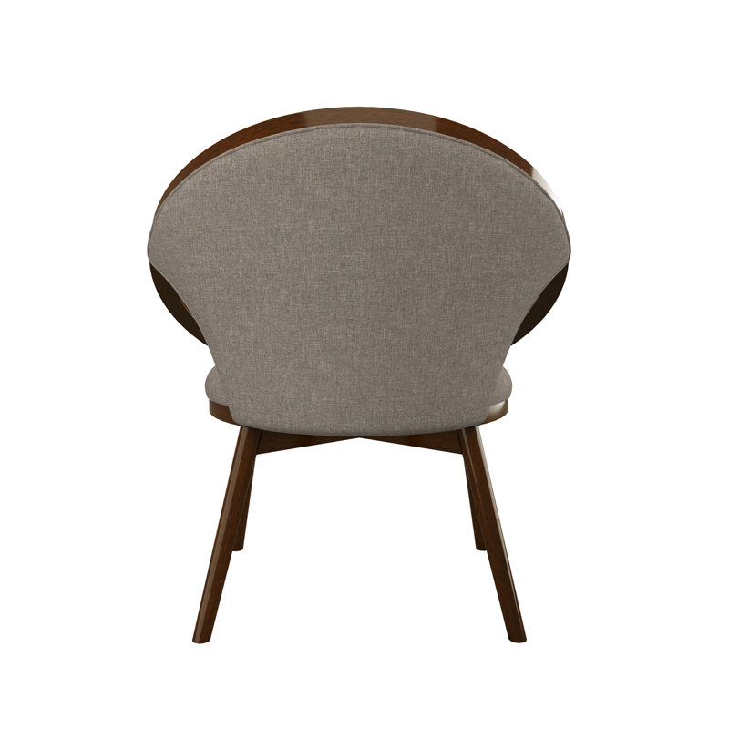 Fauteuil rembourré Currington, Chocolat 100% polyester, Brun