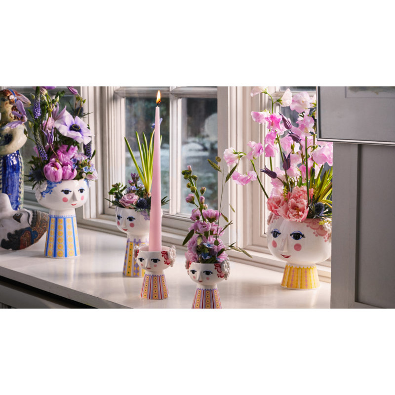 Eva Ceramic / Porcelain Table Vase, Blue