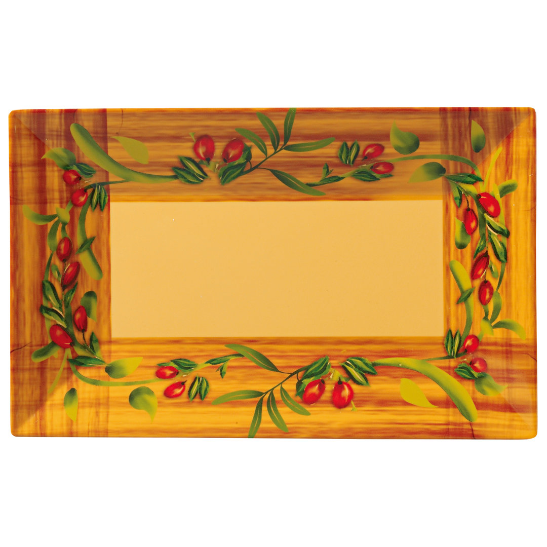 Olive 10'' Melamine Dinner Plate (Set of 24) Yanco