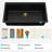 30" X 19" 9.77" Black Quartz Undermount Kitchen Sink, Granite Composite Single Bowl, Noise - Absorbing, Hygienic Design, With Strainers Assembly Workstation Sink 9.77", Easy To Clean, Comes Drying