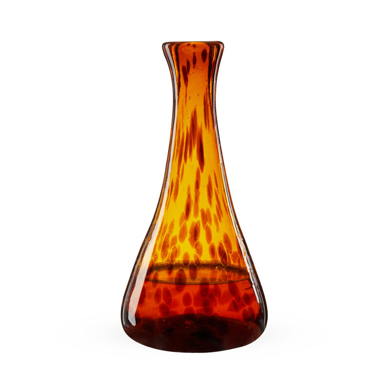 Amber Hand Blown Recycled Glass Wine Decanter