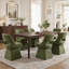 Chaise pivotante en chenille - dossier ouvert moderne, rotation à 360 ° - (ensemble de 4)-125963143-125963140