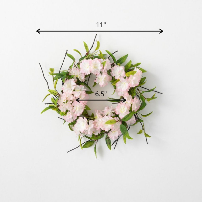 Couronne de fleurs artificielles, 13.5"