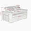 Canapé-lit double en velours de 55 po, dossier réglable avec port USB, poches latérales, canapé-lit convertible 3-en-1, fauteuil de loisir moderne, 2 coussins lombaires, brun clair, convient au salon-1405156379