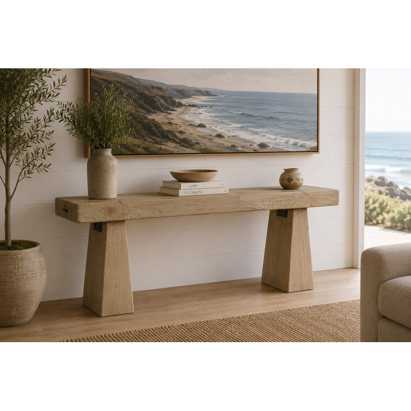 88'' W Solid Wood Console Table, Natural