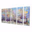 «Abstract Pastel Cityscape», ensemble de 5 reproductions d'art sur toile tendue