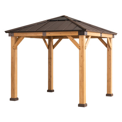 Muscotah 3m x 3m Solid Wood Patio Gazebo