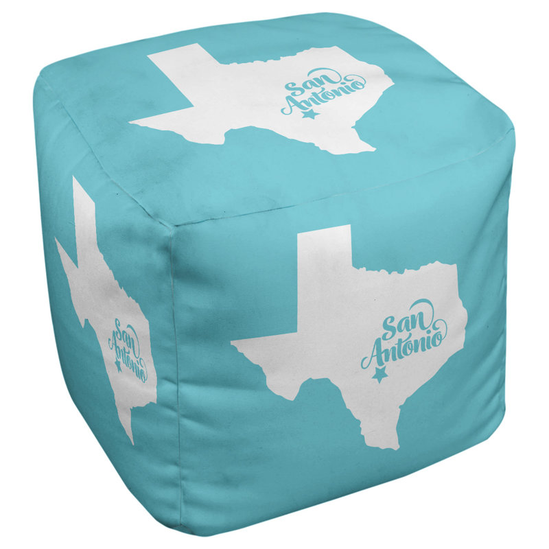 Repose-pieds cube san antonio texas, Bleu sarcelle
