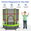 Trampoline de cour arrière 55 po avec enceinte sécuritaire Costway-55709583