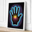 Glowing Hand in Light Modern 1 Piece Wrapped Canvas Wall Art-1765369002-1765369005