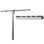 3‑Piece Clothesline Post Heavy‑Duty Galvanized Steel Compatible with 5‑Line Retractable Dryer