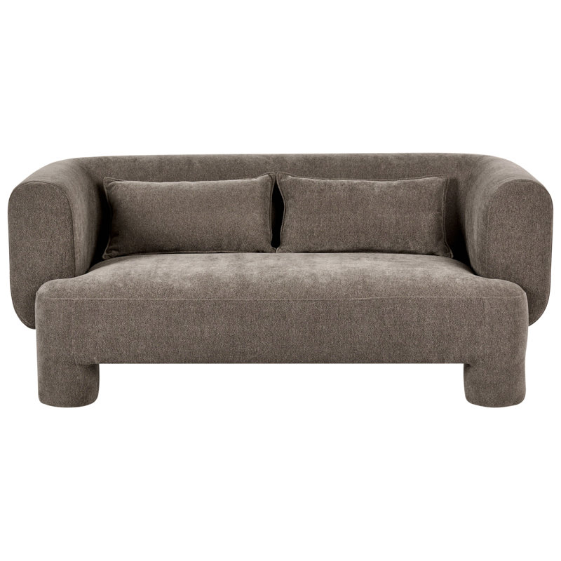 3 Seater Fabric Sofa, Brown Fabric, Brown