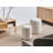 BEREA 40cm Wide Round Solid Colour Pouffe Ottoman with Storage