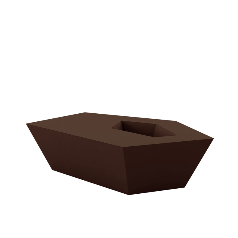Faz Plastic Coffee Table, Bronze, 27.5" W x 43.25" L x 12.5" H