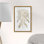 Floral esquisse bordure dorée - impression sur toile