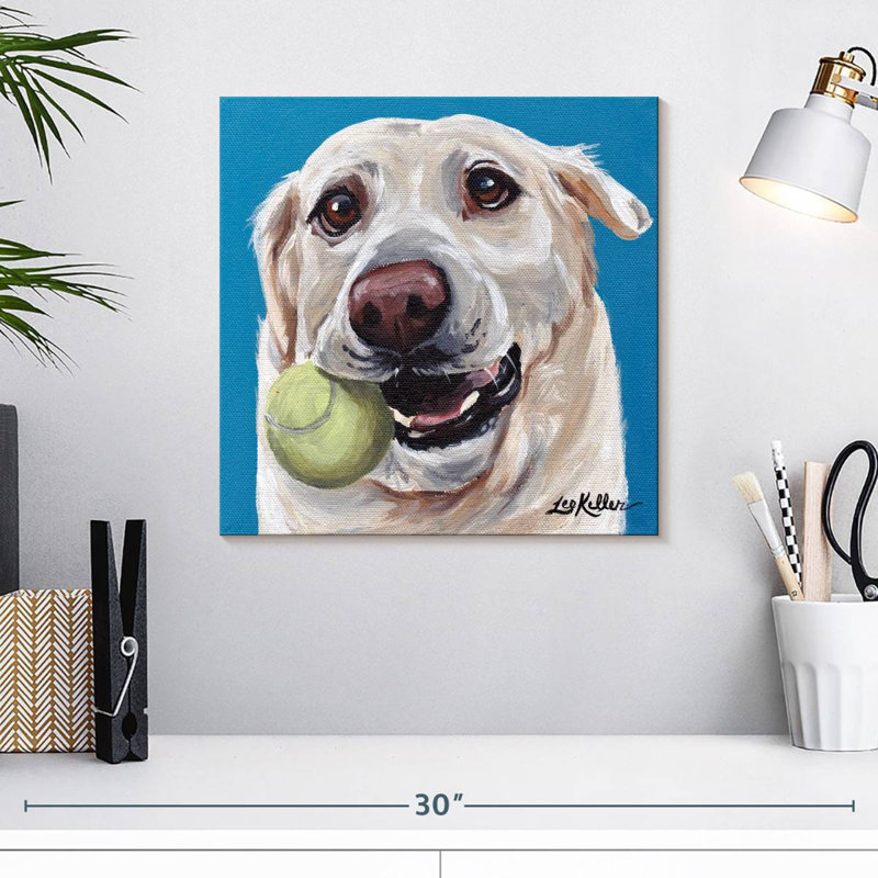 Brampt Yellow Lab Ball, 16'' H x 16'' W