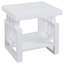 Table de bout rectangulaire haute brillance blanche