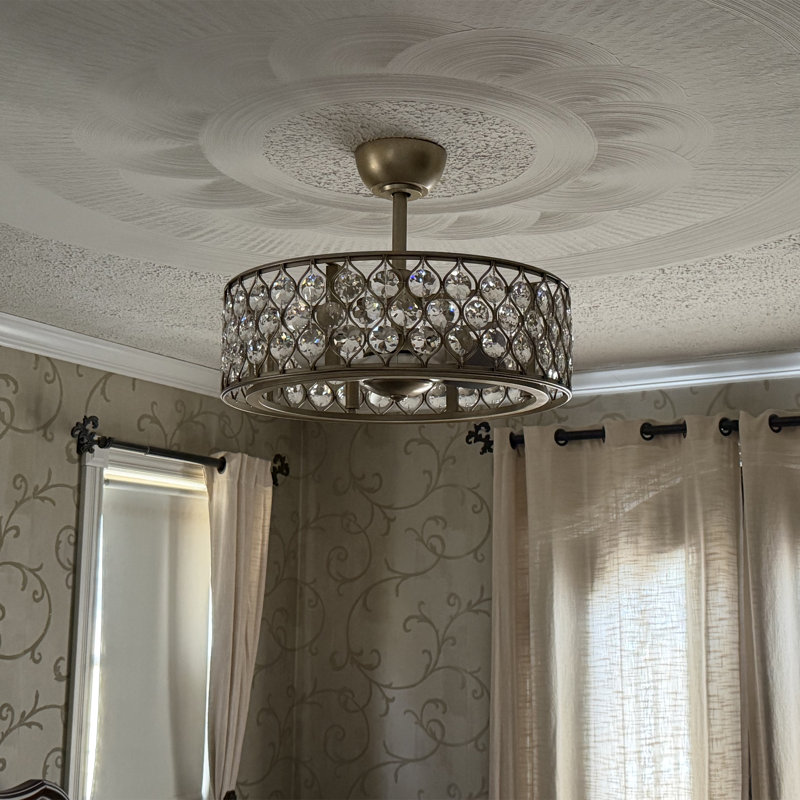 Ventilateur de plafond 25,2 po avec ensemble d'éclairage Laussat