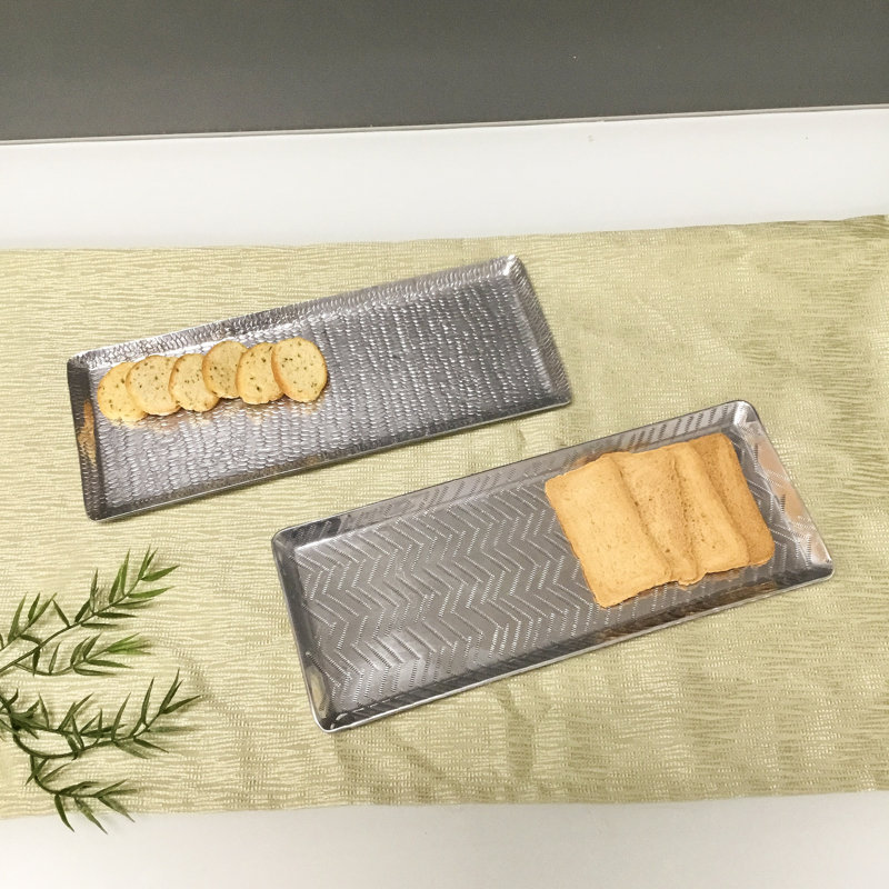 Stainless Steel Tray - Set of 2, Silver