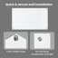 Vidaxl Kitchen Backsplash Tempered Glass Surface Modern Decor Home Style Chic-124755313-124755322