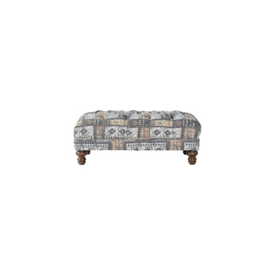 Repose-pieds capitonné standard Ikat Leuan