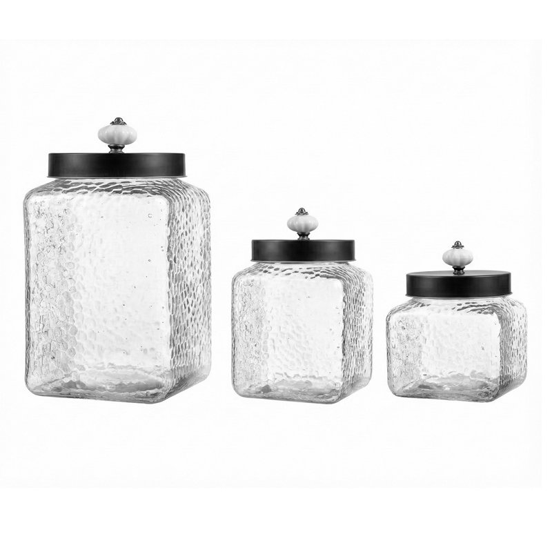 Charhonda Glass Canister - Set of 3