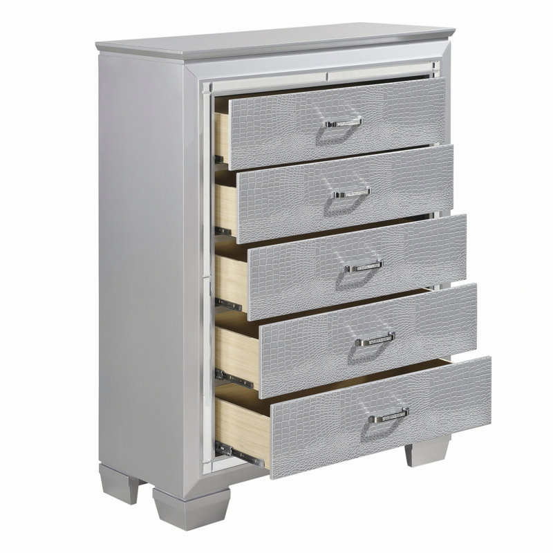 Commode à 5 tiroirs, commode de chambre à coucher pour la maison, commode de rangement pour la chambre à coucher