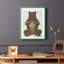 «Bear and Hand Heart», reproduction encadrée - bois massif-937106849-937106852