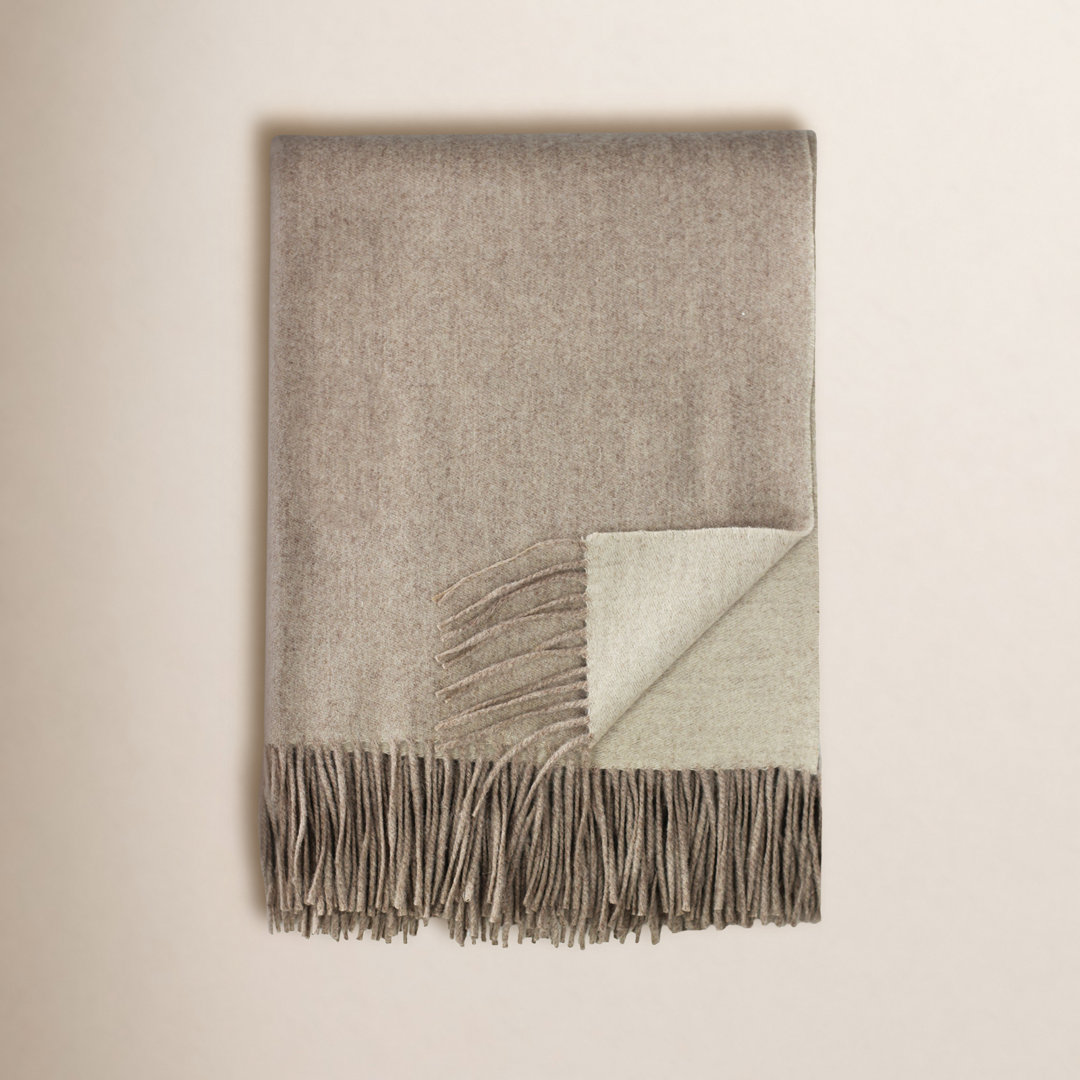 Merino Wool Reversible Throw AllModern