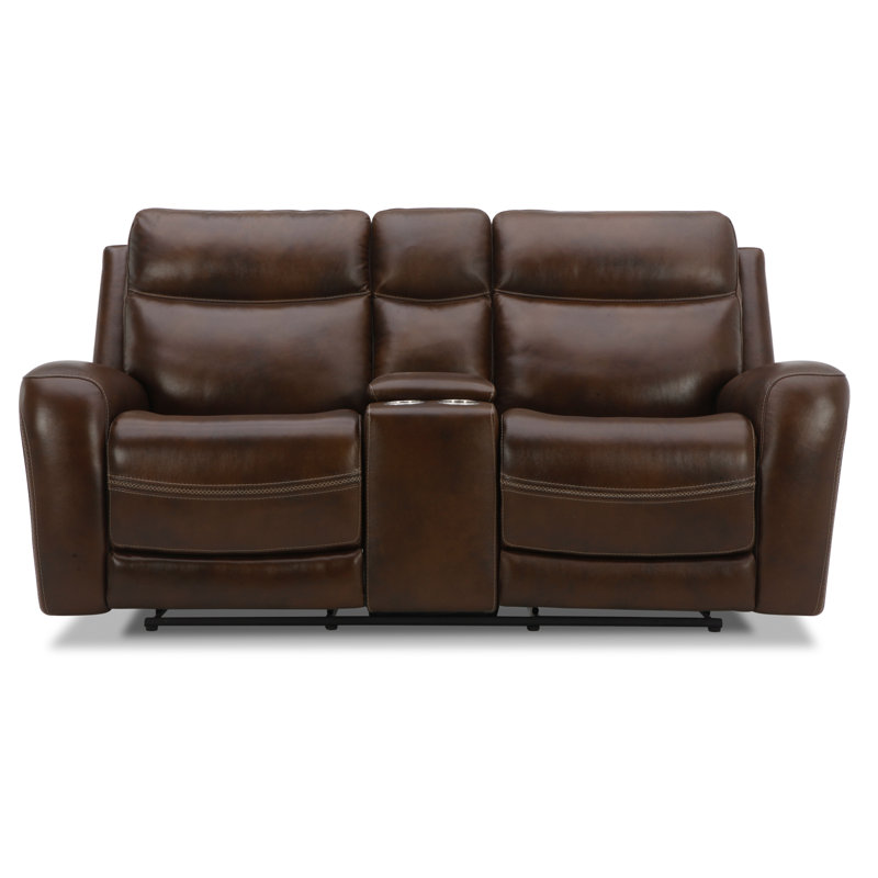 Britaney Leather Power Reclining Loveseat