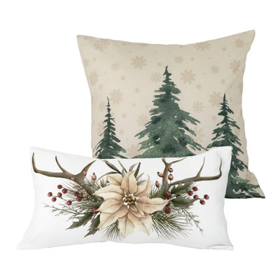 «Your Lifestyle» par Donna Sharp, ensemble de 2 coussins des Fêtes Dashing