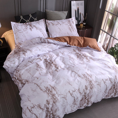Marble Duvet Cover Polyester Marble Duvet Cover