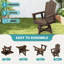 Chaise Adirondack pivotante en plastique brun PEHD-132055739
