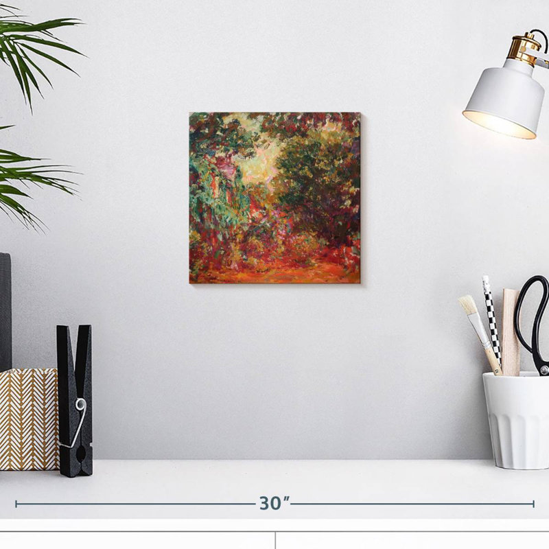 Maison d'artiste vue d'un jardin de roses, H 10 po x l 10 po