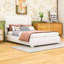 Lit plateforme tapissier avec tête de lit ajustable Boucle-1518935695