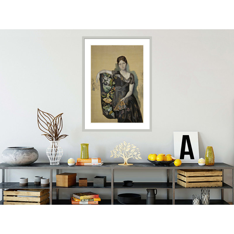 (Portrait d'Olga dans un fauteuil) par Pablo Picasso, impression giclée sur cadre, H 41,5 po x l 30,43 po