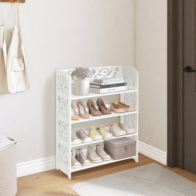 12 Pair Stackable Shoe Rack