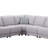 Penelope Light Grey Linen Fabric Reversible L-Shape Sectional Sofa With Pillows
